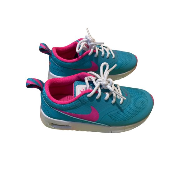 NIKE Air Max Thea Pink Aqua Kids Sneakers Size 11C - Picture 1 of 6